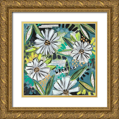 Breathe Gold Ornate Wood Framed Art Print with Double Matting by Wieners, Valerie