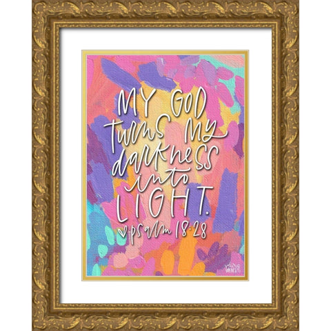 My God Gold Ornate Wood Framed Art Print with Double Matting by Wieners, Valerie