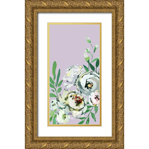 Floral Bloom Gold Ornate Wood Framed Art Print with Double Matting by Wieners, Valerie