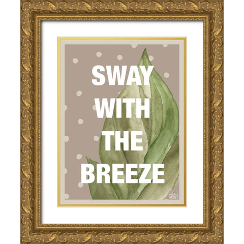 Sway Gold Ornate Wood Framed Art Print with Double Matting by Wieners, Valerie