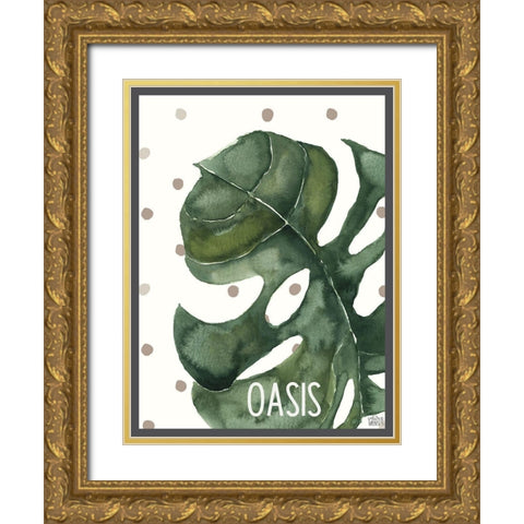 Oasis Gold Ornate Wood Framed Art Print with Double Matting by Wieners, Valerie