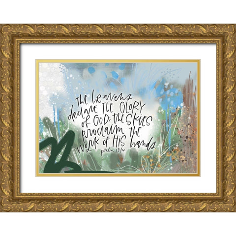 Heavens Gold Ornate Wood Framed Art Print with Double Matting by Wieners, Valerie