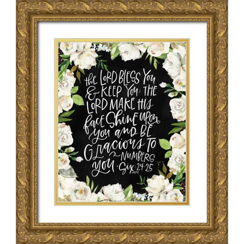 Lord Bless You Gold Ornate Wood Framed Art Print with Double Matting by Wieners, Valerie