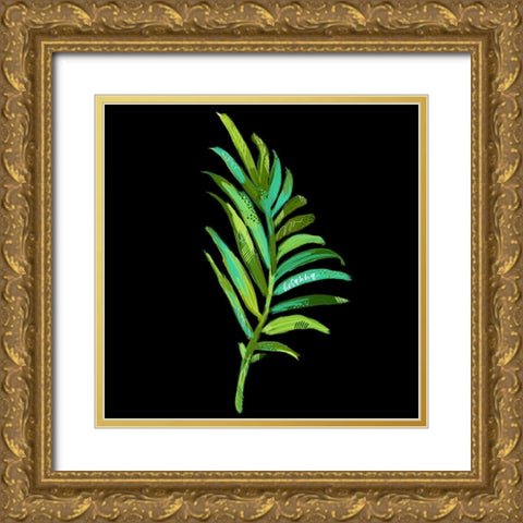 Palm Gold Ornate Wood Framed Art Print with Double Matting by Wieners, Valerie