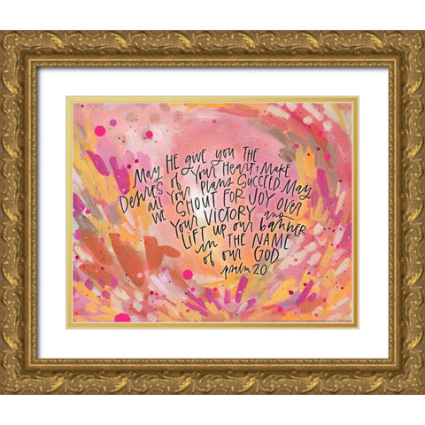 Psalm 20 Gold Ornate Wood Framed Art Print with Double Matting by Wieners, Valerie