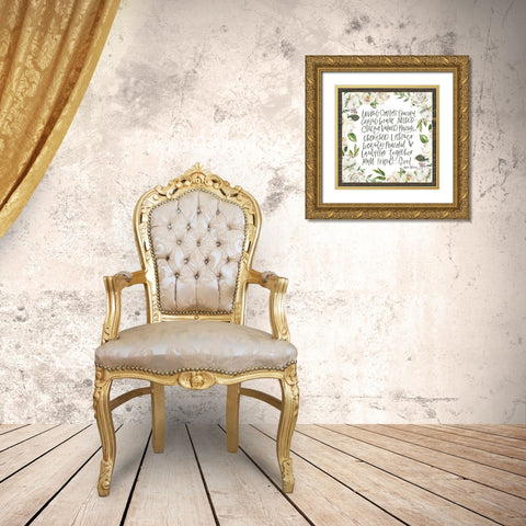 Mom Adjectives Gold Ornate Wood Framed Art Print with Double Matting by Wieners, Valerie