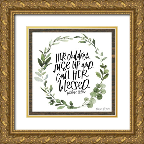 Her Children II Gold Ornate Wood Framed Art Print with Double Matting by Wieners, Valerie