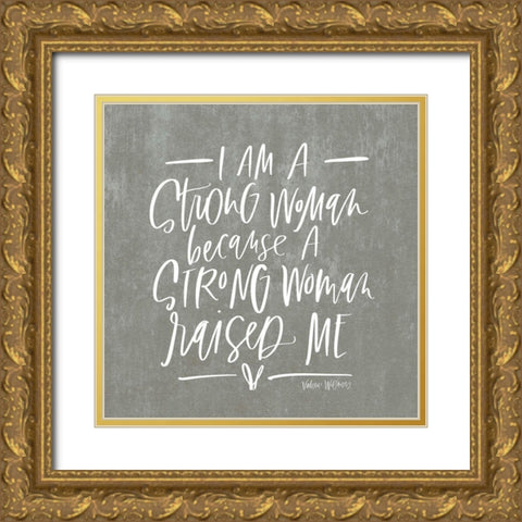 Strong Woman Gold Ornate Wood Framed Art Print with Double Matting by Wieners, Valerie