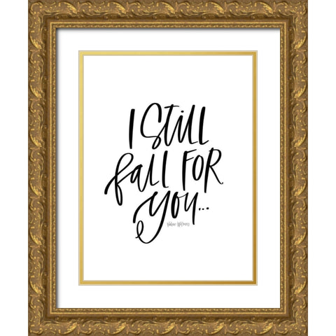 Still Fall Gold Ornate Wood Framed Art Print with Double Matting by Wieners, Valerie