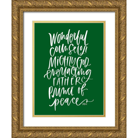 Wonderful Counselor Gold Ornate Wood Framed Art Print with Double Matting by Wieners, Valerie