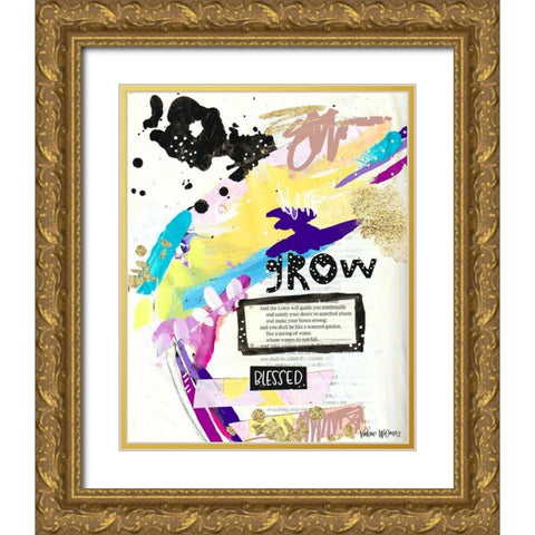 Grow Gold Ornate Wood Framed Art Print with Double Matting by Wieners, Valerie