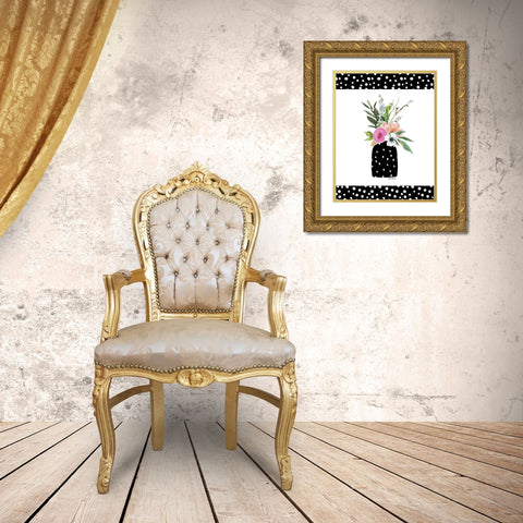 Spring Flowers Gold Ornate Wood Framed Art Print with Double Matting by Wieners, Valerie