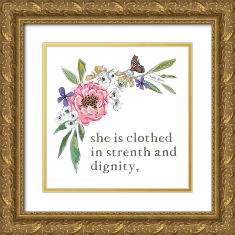 She is Clothed Gold Ornate Wood Framed Art Print with Double Matting by Wieners, Valerie