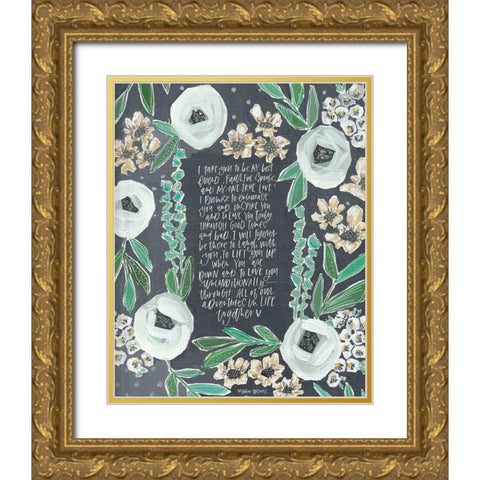 Vows Gold Ornate Wood Framed Art Print with Double Matting by Wieners, Valerie
