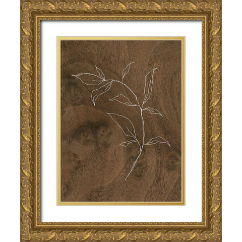 Wispy Wood I Gold Ornate Wood Framed Art Print with Double Matting by Wieners, Valerie