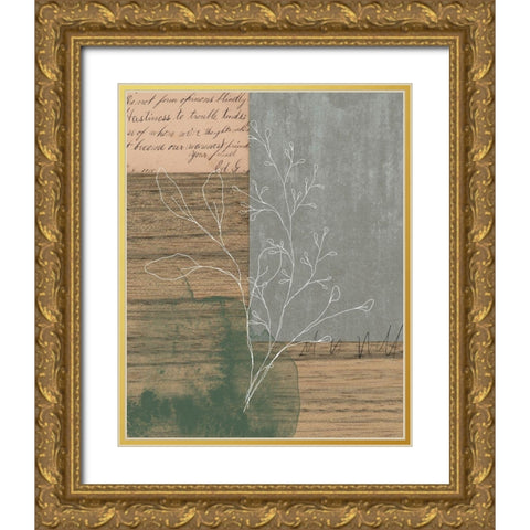 Collage I Gold Ornate Wood Framed Art Print with Double Matting by Wieners, Valerie