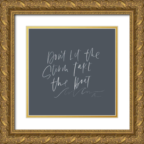 Take the Boat Gold Ornate Wood Framed Art Print with Double Matting by Wieners, Valerie