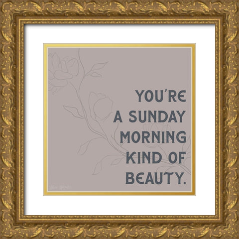 Sunday Morning Gold Ornate Wood Framed Art Print with Double Matting by Wieners, Valerie