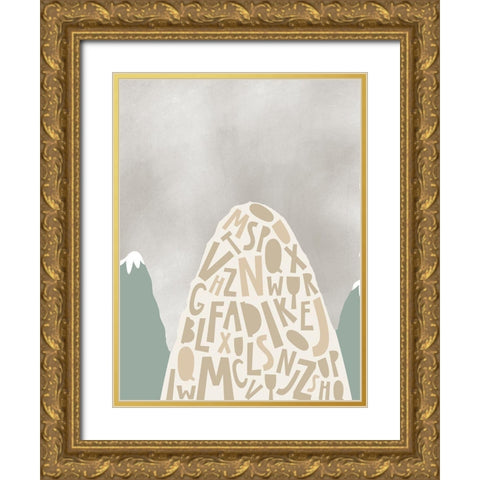 Mountains II Gold Ornate Wood Framed Art Print with Double Matting by Wieners, Valerie