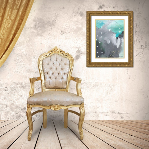 Cool Abstract Gold Ornate Wood Framed Art Print with Double Matting by Wieners, Valerie