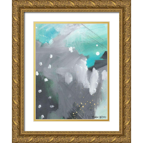 Cool Abstract Gold Ornate Wood Framed Art Print with Double Matting by Wieners, Valerie