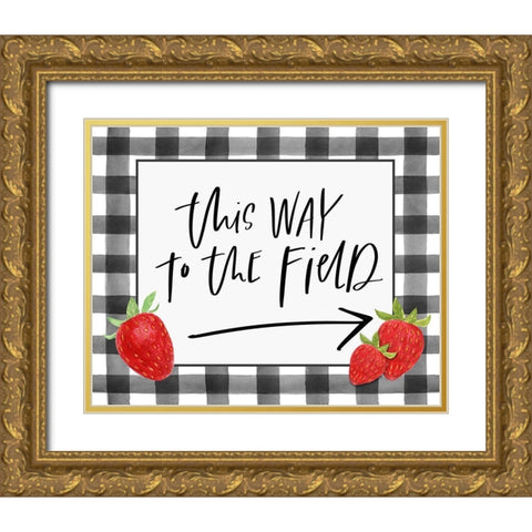 This Way Gold Ornate Wood Framed Art Print with Double Matting by Wieners, Valerie