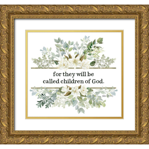 Children of God Gold Ornate Wood Framed Art Print with Double Matting by Wieners, Valerie