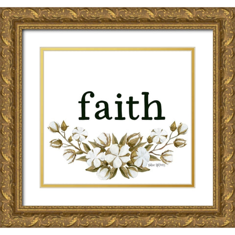 Faith Gold Ornate Wood Framed Art Print with Double Matting by Wieners, Valerie