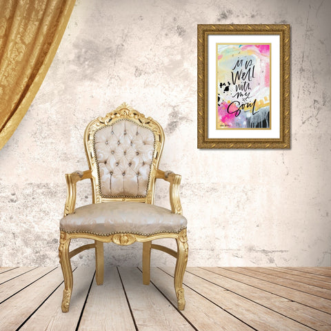 It Is Well Gold Ornate Wood Framed Art Print with Double Matting by Wieners, Valerie