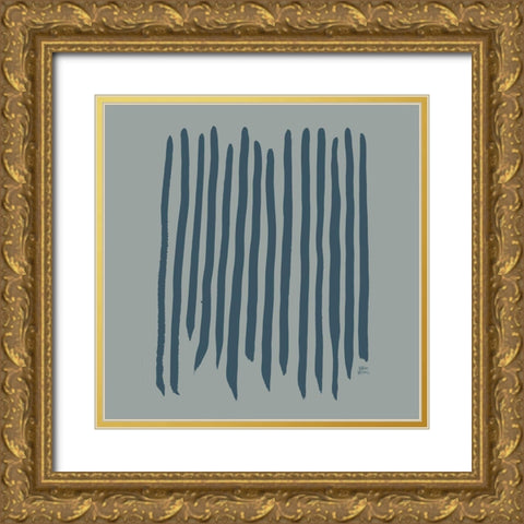 Natural Lines III Gold Ornate Wood Framed Art Print with Double Matting by Wieners, Valerie