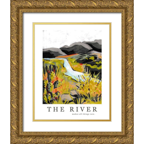 The River Gold Ornate Wood Framed Art Print with Double Matting by Wieners, Valerie