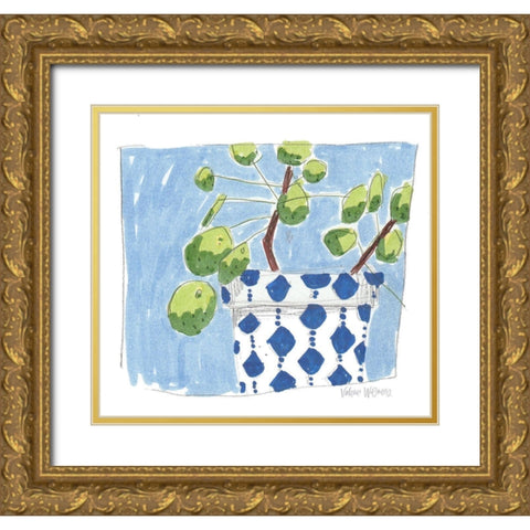 Money Plant Gold Ornate Wood Framed Art Print with Double Matting by Wieners, Valerie