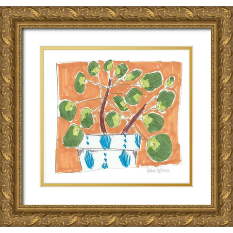 Money Plant II Gold Ornate Wood Framed Art Print with Double Matting by Wieners, Valerie
