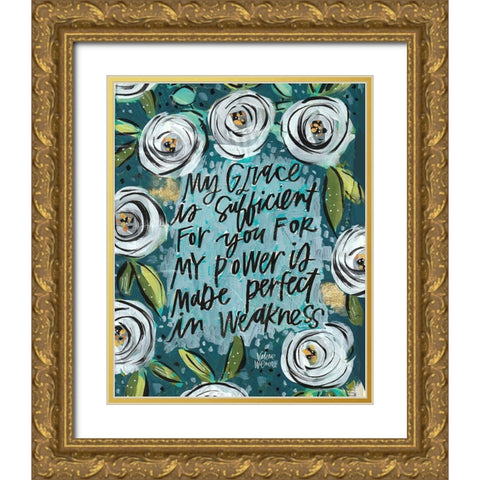 Grace Gold Ornate Wood Framed Art Print with Double Matting by Wieners, Valerie