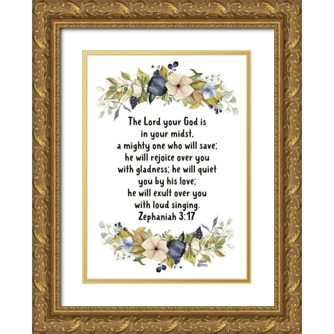 Zeph Gold Ornate Wood Framed Art Print with Double Matting by Wieners, Valerie