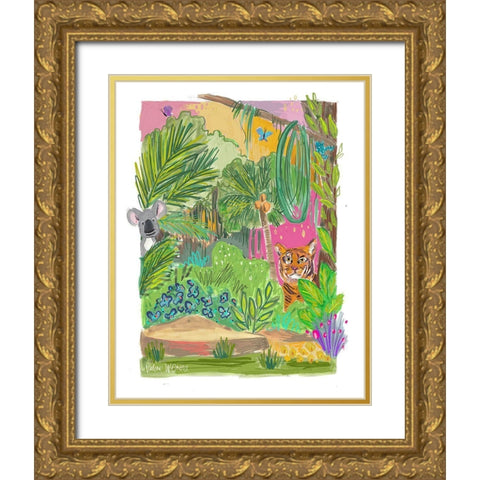 Tropical Animals II Gold Ornate Wood Framed Art Print with Double Matting by Wieners, Valerie
