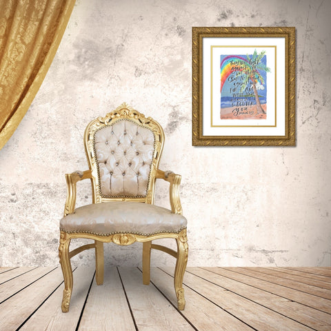 Deliver You Gold Ornate Wood Framed Art Print with Double Matting by Wieners, Valerie