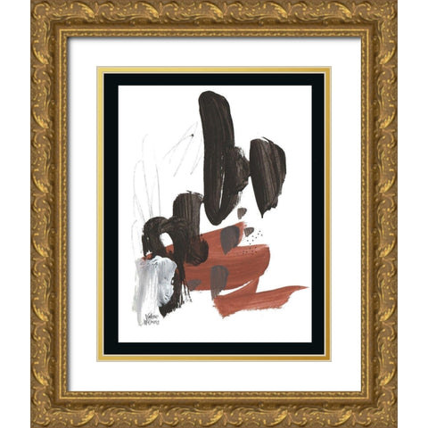 Noir Three Gold Ornate Wood Framed Art Print with Double Matting by Wieners, Valerie