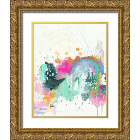 Confetti I Gold Ornate Wood Framed Art Print with Double Matting by Wieners, Valerie