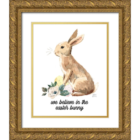 We Believe Gold Ornate Wood Framed Art Print with Double Matting by Wieners, Valerie