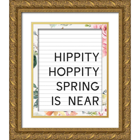 Hippity Hoppity Gold Ornate Wood Framed Art Print with Double Matting by Wieners, Valerie