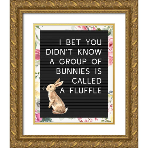 Fluffle Gold Ornate Wood Framed Art Print with Double Matting by Wieners, Valerie