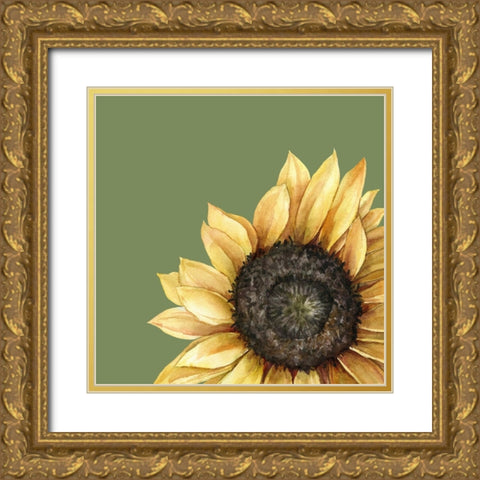 Sunflower Gold Ornate Wood Framed Art Print with Double Matting by Wieners, Valerie