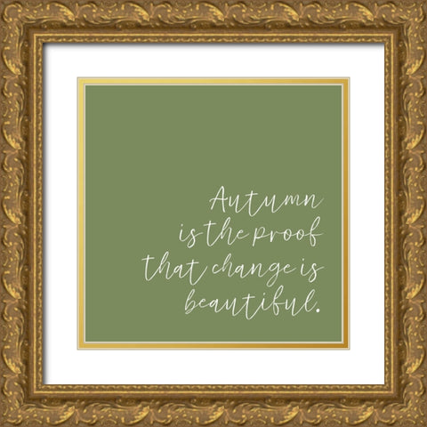 Autumn Gold Ornate Wood Framed Art Print with Double Matting by Wieners, Valerie