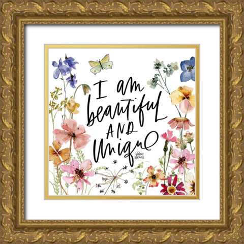 Beautiful and Unique Gold Ornate Wood Framed Art Print with Double Matting by Wieners, Valerie