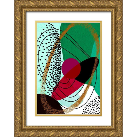 Lollipop Gold Ornate Wood Framed Art Print with Double Matting by Burney, Yvonne Coleman