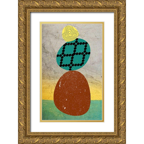 Sturdy as a Rock Gold Ornate Wood Framed Art Print with Double Matting by Burney, Yvonne Coleman