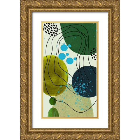 Spring Peeking Through Gold Ornate Wood Framed Art Print with Double Matting by Burney, Yvonne Coleman