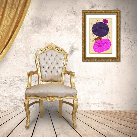 Hopscotch Gold Ornate Wood Framed Art Print with Double Matting by Burney, Yvonne Coleman