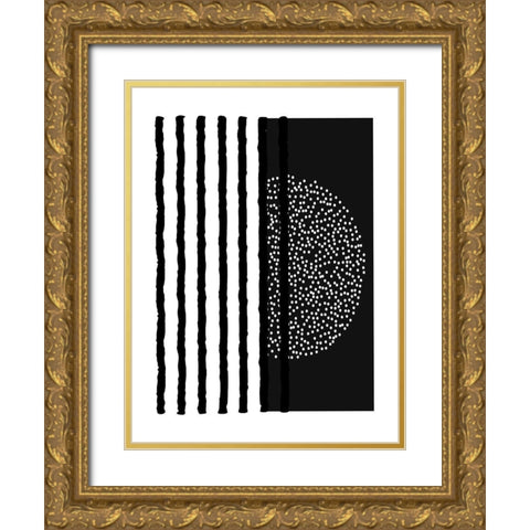 Chasing Dots II Gold Ornate Wood Framed Art Print with Double Matting by Burney, Yvonne Coleman
